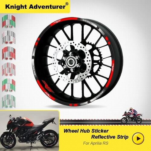 Hot Sell 12 Strips Motorcycle Reflective decals Wheels Moto Rim Stickers decoration Styling rim sticker FIT For Aprilia RS rs125