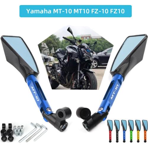 With Logo For Yamaha MT-10 MT10 FZ-10 FZ10 Universal Motorcycle Accessories CNC Aluminum Rear View 8mm10mm Rearview Side Mirrors