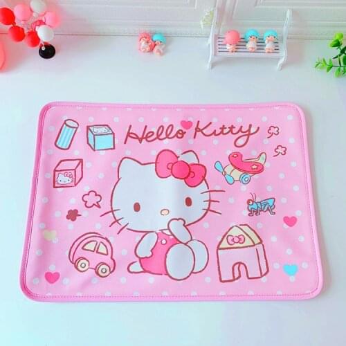 Sanrio hello kitty Cartoon Placemat Melody Mouse Pad Kuromi Childrens Lunch Pad Waterproof PU+Aluminum Foil Table Mat