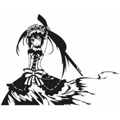 DATE A LIVE Sticker Anime Cartoon Tokisaki Kurumi Car Decal Sticker Vinyl Wall Stickers Decor Home Decoration