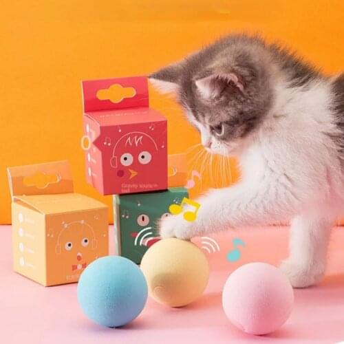 Smart Cat Toys Interactive Ball Catnip Cat Training Toy Pet Playing Ball Pet Squeaky Supplies Products Toy for Cats Kitty