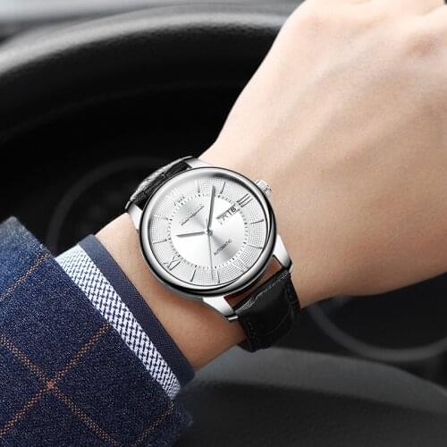XINQITE New Man Watch 2020 Brand Luxury Mechanic Watches Leather Strap Waterproof Automatic Watch Mechanical watch