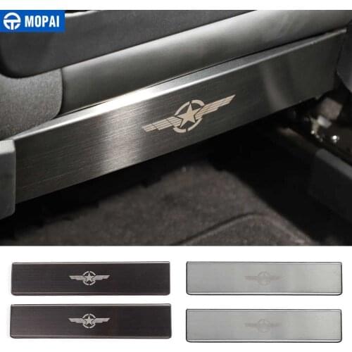 MOPAI Stainless steel Car Seat Back Anti-Kick Panel Guard Anti dirty Plate Protect Stickers Accessories for Jeep Compass 2017