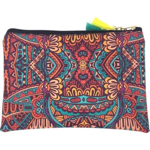 M076 European And American National Style Women Cloth Bag Fashion Geometry Printing Hand Bag Student Girl Women Gift Wholesale