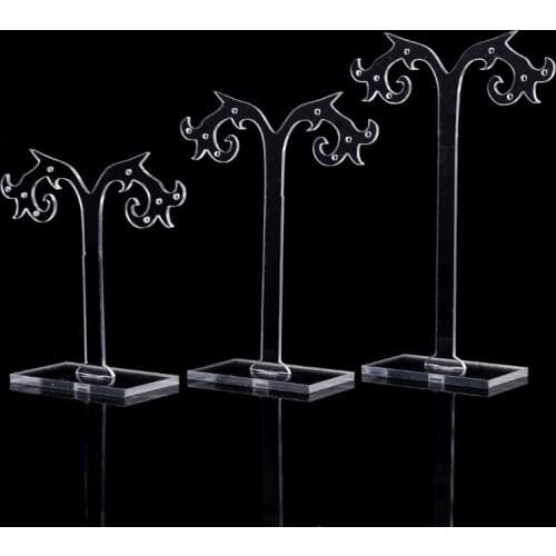 1 Set Earrings Shelf Display Rack Transparent Acrylic Showcase Jewelry Stand Holder Organizer Gifts Tree Shape Creative Decorati