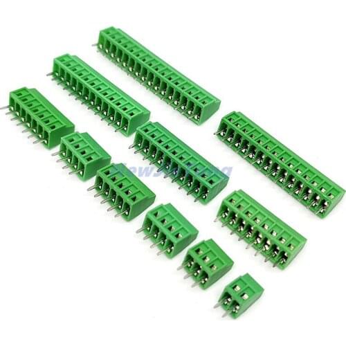10pcs KF128 2.54mm PCB Mini Screw Terminal Block KF128-2.54 2P 3P 4P 5P 6P 7P 8P 9P 10P 12P 14P 16P Splice Terminal KF128-2.54