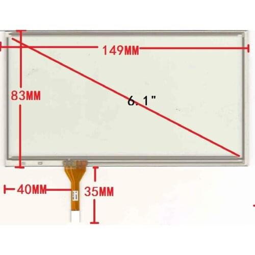 149*83mm 4 Wire Resistive 6 Inch Touch Screen Panel For HBG-13-10 94Z27E GPS