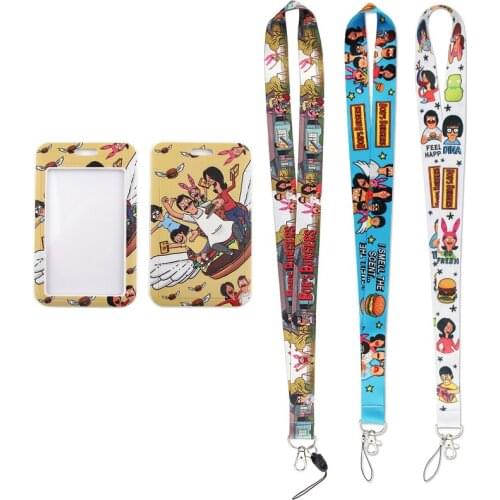 24pcs/lot MD431 DMLSKY Cartoon Necklack Key Gym Multifunction Mobile Phone Lanyard With Card Holder Cover
