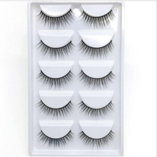 5 pairs natural false eyelashes fake lashes long makeup 3d mink lashes eyelash extension mink eyelashes for beauty