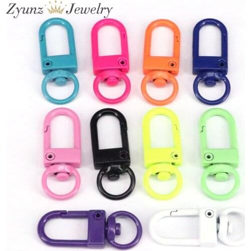 5PCS, Lobster Clasps Closure Clips Colorful Keychain Hook Accessories for DIY Jewelry Keychains Making Components DIY