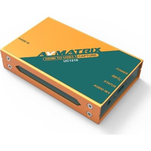 AVMATRIX UC1218 HDMI-compatible to USB3.1 TYPE-C Uncompressed Video Capture