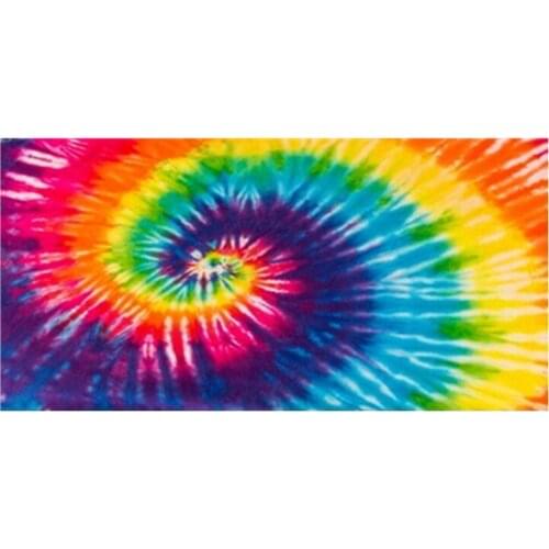 Fun Sixties Retro Style Tie Dye Microfession Bath towel Colour Lila Pink Rainbow Spirals Swimming Sports towels for women
