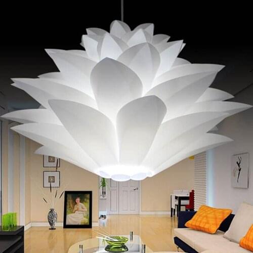DIY Lotus Chandelier Lampshade Beautiful Decoration Romantic Pendent Lighting Cover Easy to Clean for Home Decoration