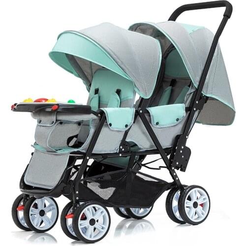 2020 New Style Twins Baby Stroller Lightweight Pram Folding Travel Two Babies Double Stroller 0~36 month baby twins Cart