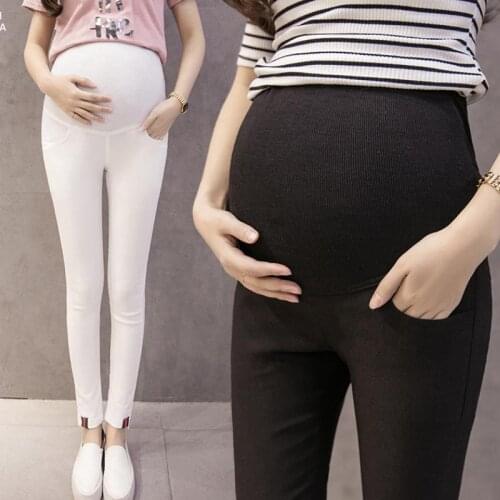 Elastic Maternity Pants Leggings Prop Belly Elastic Waist Lady Trousers Maternity Pregnancy Pants For Pregnant Women Clothes
