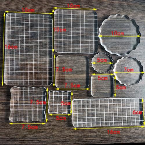 High Transparency Acrylic Block for DIY Transparent Seal Stamp Block handle for DIY Scrapbooking Clear Photo Album Decorative