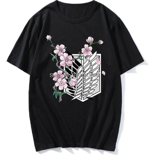 Hot Sale Fashion Anime Summer T-shirts Japan Anime Attack On Titan Printed O-neck High Quality Oversized Funny Short Tshirt