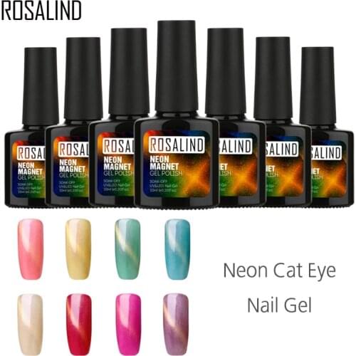 ROSALIND Gel 1S NEW 10ml Neon Cat Eye Magnet Professional Nail Gel Polish Colorful Nail Art Long-lasting Lacquer Gel Varnish