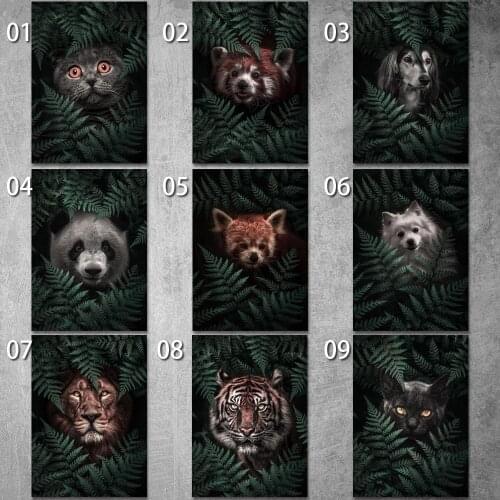 Canvas Painting Hiding Red Panda Posters and Prints Wall Art Picture for Living Room Decor No Frame