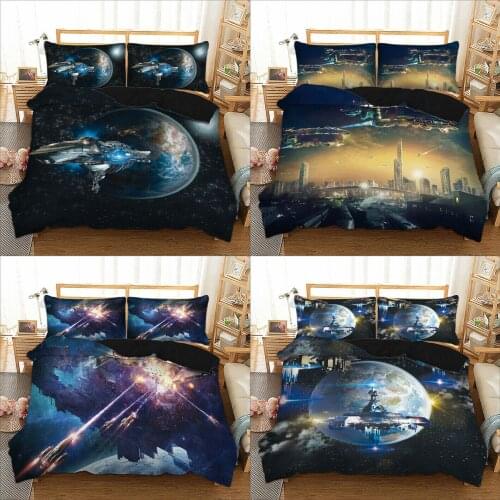 Space Starry Home Textile Pillow Case 3D Bed Linen Duvet Covers Comforter Bedding Sets Bed Set Home Decor Bedding