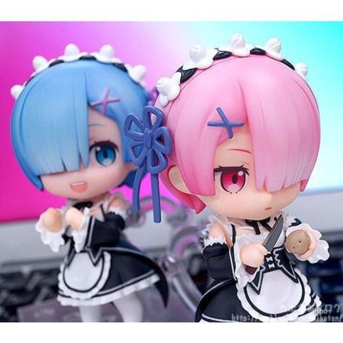 Re:Life in a different world from zero 732 Ram 663 Rem Q version Figure PVC Doll Model Toys Car Decoration 10cm