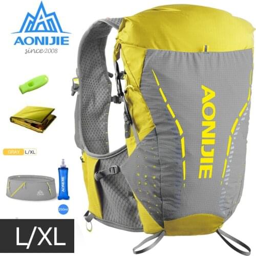 LXL Size AONIJIE C9104 Ultra Vest 18L Hydration Backpack Pack Bag Soft Water Bladder Flask For Trail Running Marathon Race 130CM