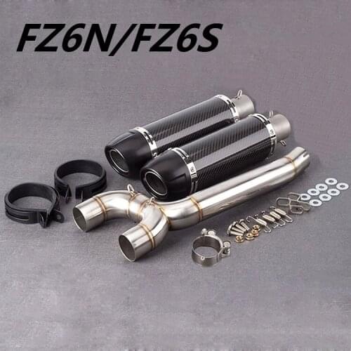Motorcycle modified FZ6N middle section FZ6S FZ600 modified exhaust muffler Fit FZ6S FZ600 FZ6N exhaust pipe
