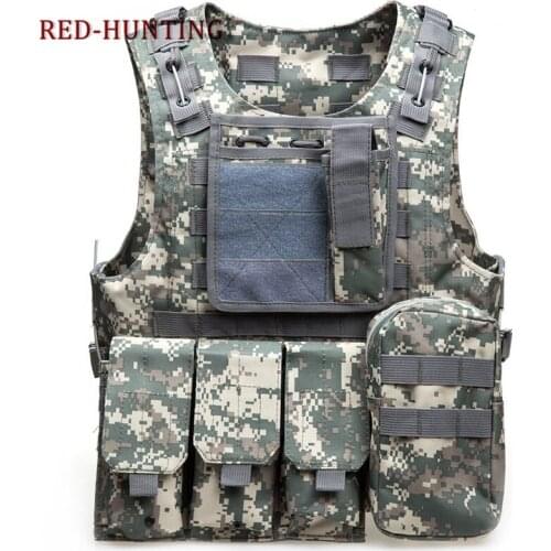 Hunting Military Molle Combat Tactical Vest Camouflage Body Molle Armor CS Vest