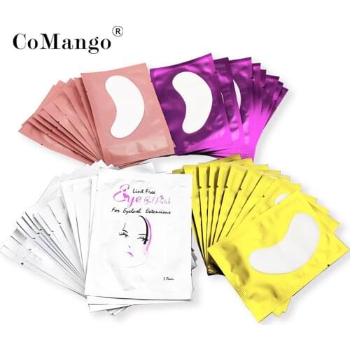25/50 Pairs Patches for Building Hydrogel EyePads Eyelash Extension Paper Stickers Lint Free Under Eye Pads Makeup Supplies