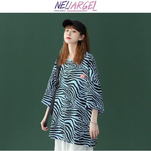 NELLARGEL Women Y2k Harajuku Striped Vintage Tshirt 2021 Summer Female Korean Fashion Graphic T Shirts Girl Japan Streetwear Tee