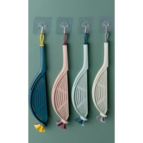 Premium Pot Strainer Detachable Crescent Rice Water Filter Portable Pot Drainer Strainer Pan Plastic Kitchen Colander for Househ