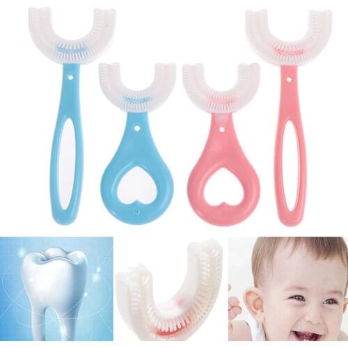 Soft Silicone Training Toothbrush Baby Toothbrush Childrens Teeth Oral Care Cleaning Brush Convenient Simple Baby Toothbrush
