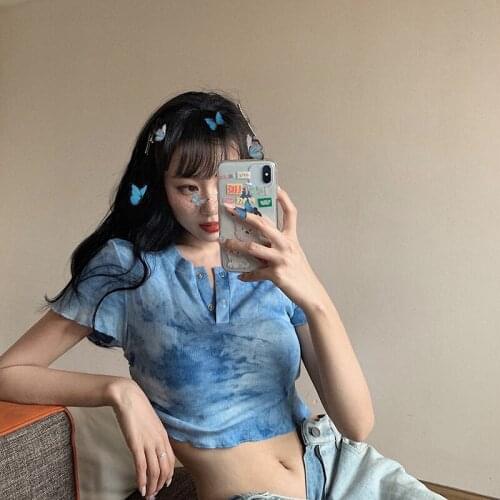 Chic Vintage Cute T-shirt Womens T-shirts Tops Japanese Kawaii Ladies Ulzzang Female Korean Harajuku Clothes For Women