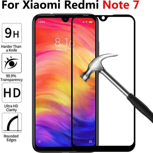 Glass For Xiaomi redmi note 7 Full Tempered Glass screen protector For Xiaomi xiomi Redmi note7 protective Film Front touch glas