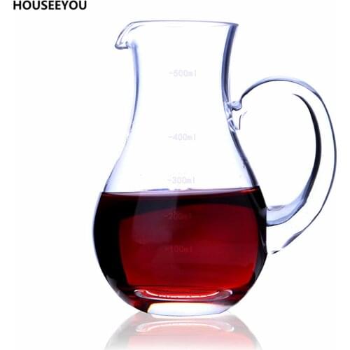 Multi Sizes Glass Measuring Jug Wine Decanter Barware Tool Aeration Juice Pot Tip Nozzle Liquor Dispenser Bar Drinkware Set