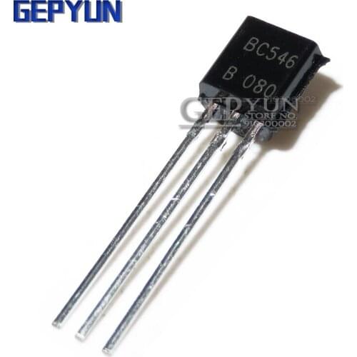100PCS BC546 BC546B TO-92 TO92 546B triode transis Transistor Gepyun