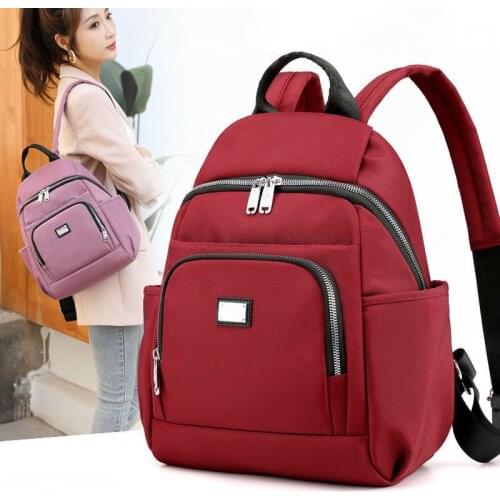 A4 Nylon Fabric Casual Day Back Pack Bag Backpacks for Women 2021 Teens Daily Womens Backpack Ladies Daypack Knapsack Sac A Dos