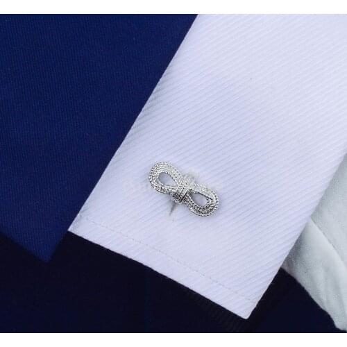 2 Pack Fashion Silver Color Cufflinks Bow Shape Tuxedo Cuff Links Jewelry Gentleman Business & Wedding French Shirt Gift For Men