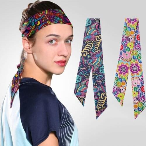 3D Mandala Printed Women Yoga Headband Fashion Casual Anti Slip Sweatband Outdoor Cycling Running Fitness Hair Band For Female