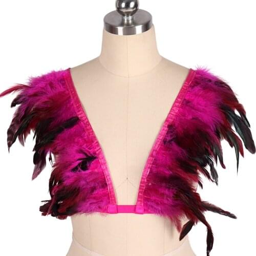 Womens Underwear Body Harness Bondage Feather Stockings Harajuku Cosplay Wear Erotic Lingerie Bdsm Sexy Costumes Garter Belt