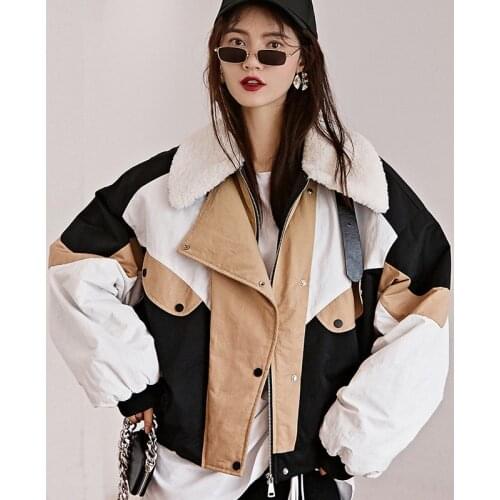 Winter Women High Quality faux lambswool Fur OverCoats Luxury short casual Thick Warm Plus Size female 2019 black white beige