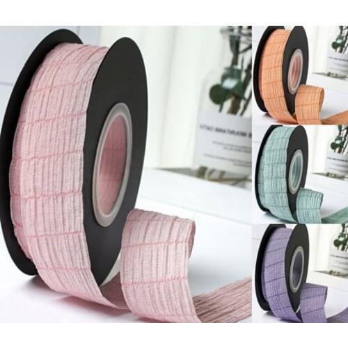 1 '25mm DIY Handmade Material Hair Accessories Ribbon 10 Yard Decorative Wrinkle Gift Packaging Clothing Material