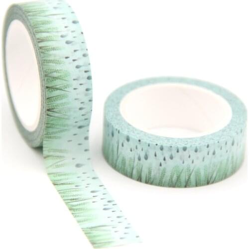 1PC/lot 15MM*10M Solar Term Valley Rain Grass washi tape Masking Tapes Decorative Stickers DIY Stationery School Supply