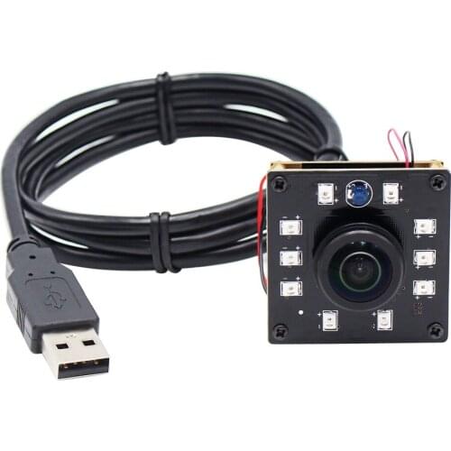1080P CMOS OV2710 30/60/120fps Mini Night Vision IR USB Camera Module with Wide Angle 5MP 1.56mm Panoramic Lens for Industry