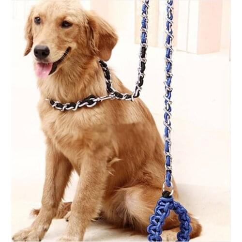 20Pcs/Lot 6.0*165CM Extended Anti Bite Dog Chain Pet Traction Belt XL Size Bolt Rope Large Dog Collars Leads