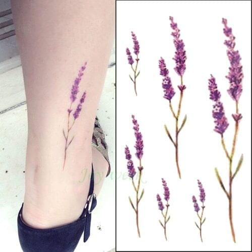 24 designs flower Waterproof temporary tattoo sticker lotus leaf girl lavender tatto stickers flash tatoo fake tattoos for women