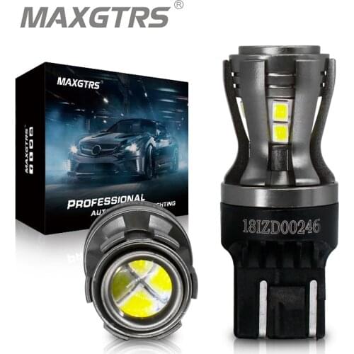 2x W21/5W 7443 7444 7440 7441 LED Bulbs For Parking Backup Reverse Brake Tail Turn Signal Stop Lights White 6000K DC12V