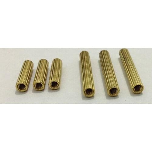 50pcs M2 Knurled copper column double pass circular Standoff security column monitoring Brass column camera screw column
