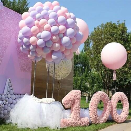 50 Pcs 10" Macaron Candy Colored Latex Balloons Party Pastel Balloons for Birthday Wedding Anniversary Christmas Party Decor