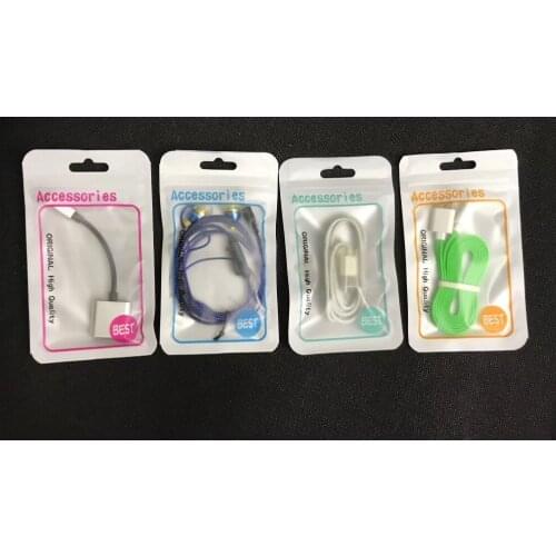 500pc 10.5*15cm ziplock plastic bag cable bag zipper Plastic Packaging bag Gifts Small adorn article accessories packing bag